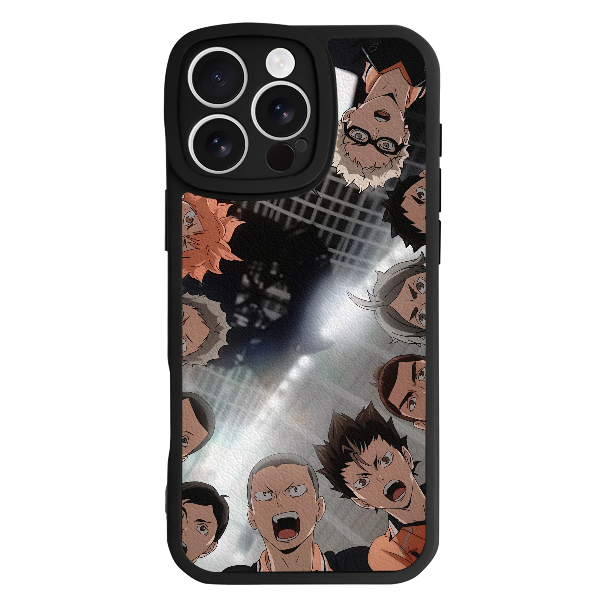 （画像用） ハイキュー!! Haikyu!! 【iPhone 16シリーズ対応】シリコンスマホケース（レザー調） 材質：シリコン